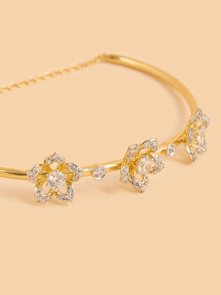 Gold Floral Trio Bracelet