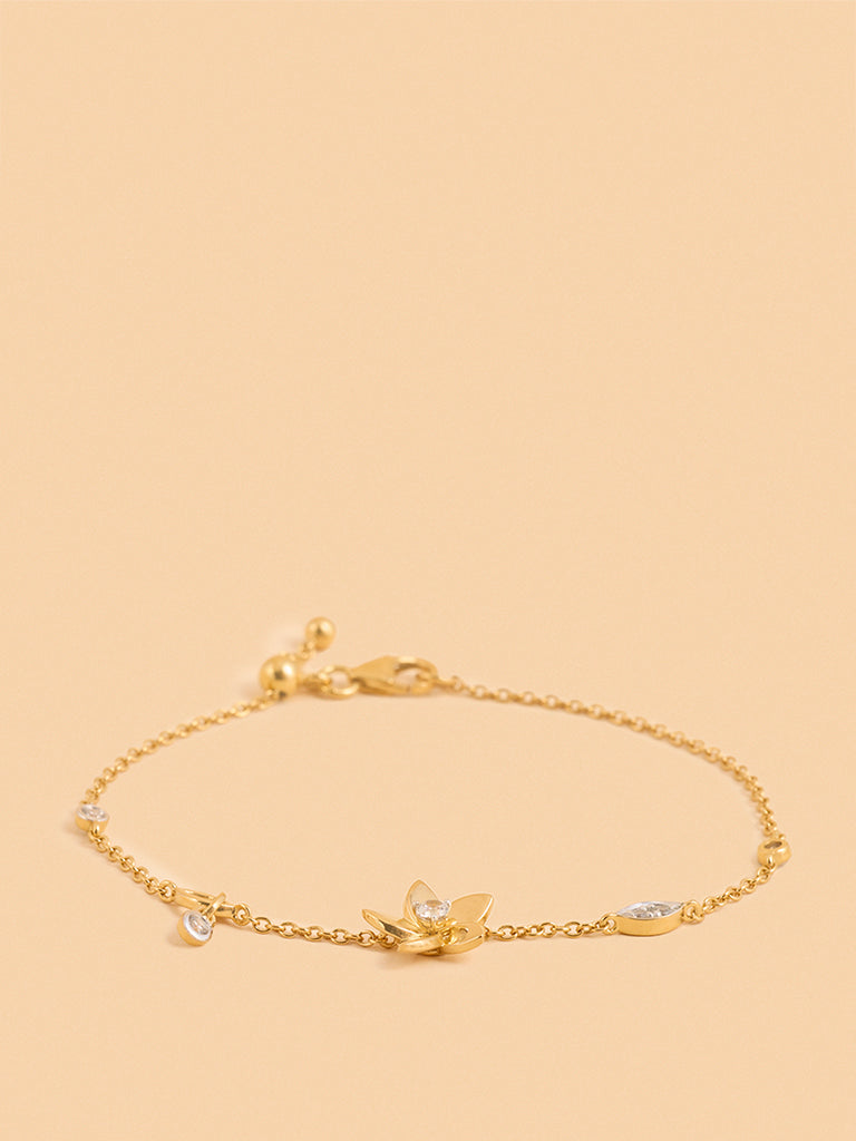 Gold Classic Floral Bracelet