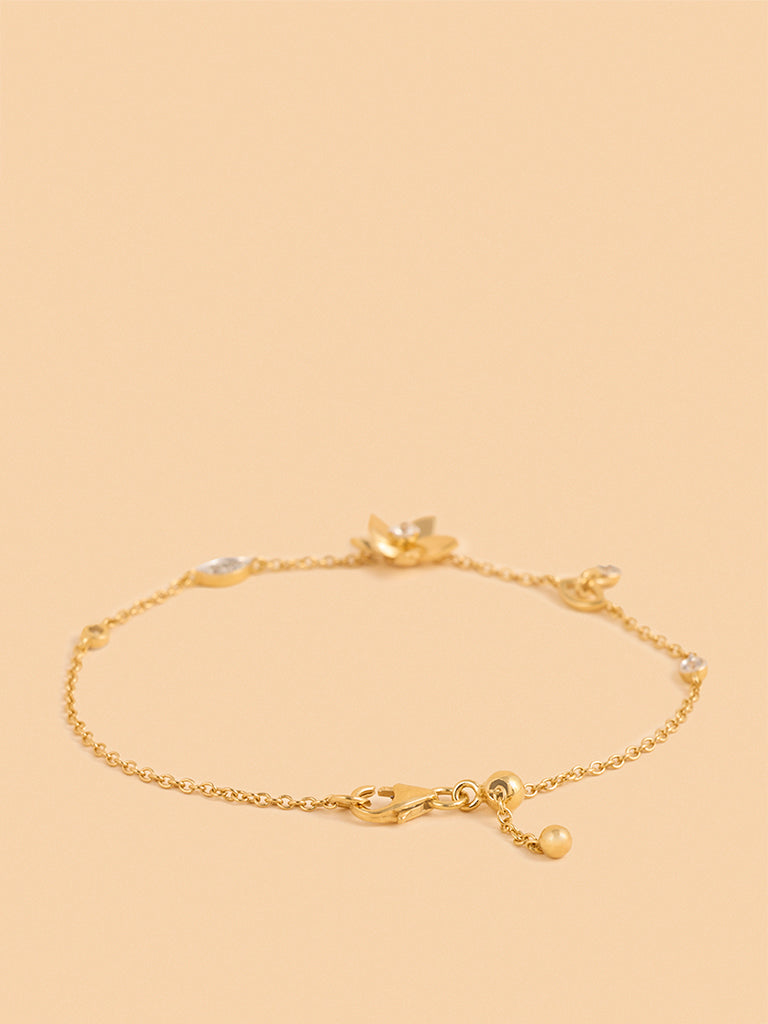 Gold Classic Floral Bracelet