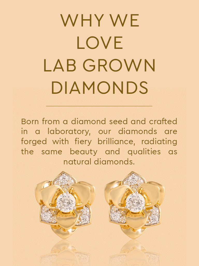 Gold Multilayer Rose Earrings