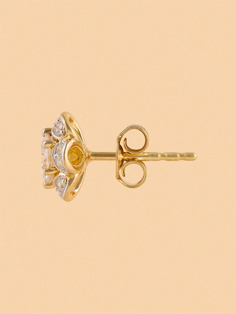 Gold Classic Floral Earrings