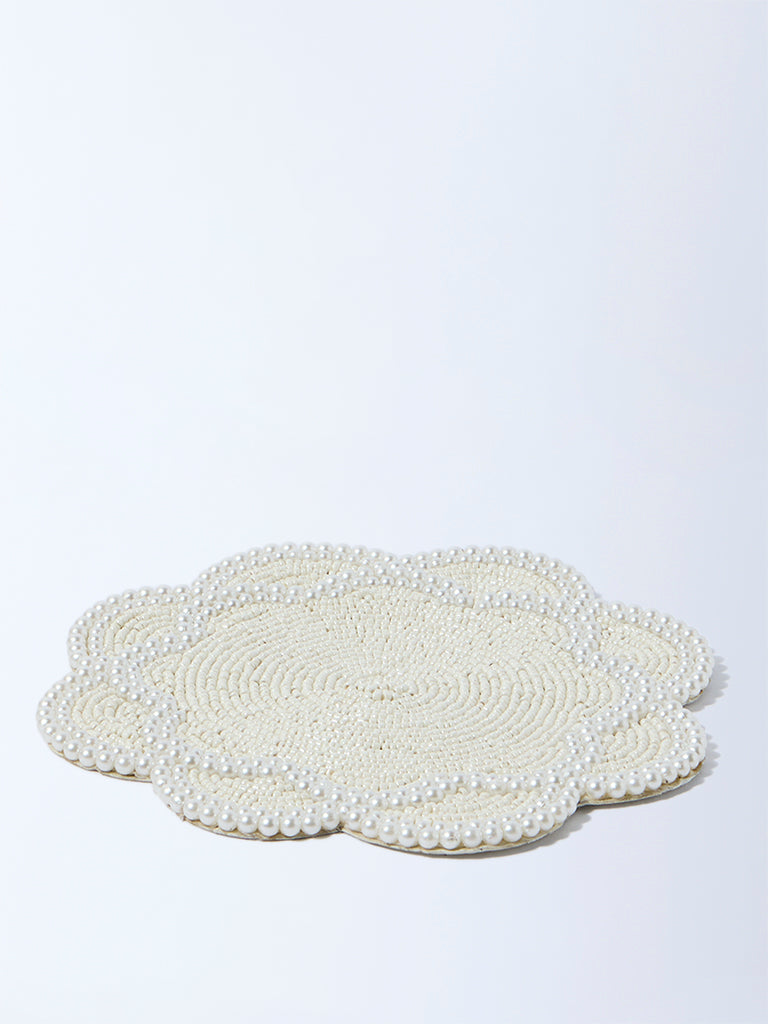 Westside Home White Pearlescent Single Trivet