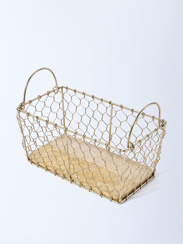Westside Home Gold Wired Fruit Basket
