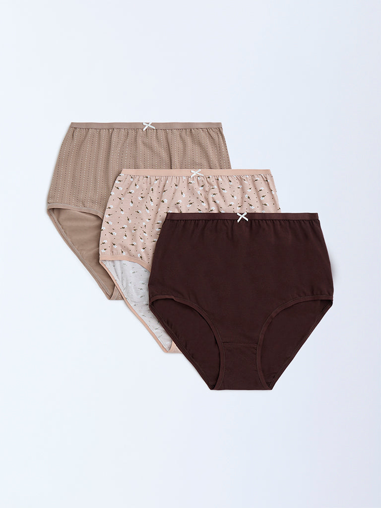 Wunderlove 3-Pack Cotton-Blend Full Briefs