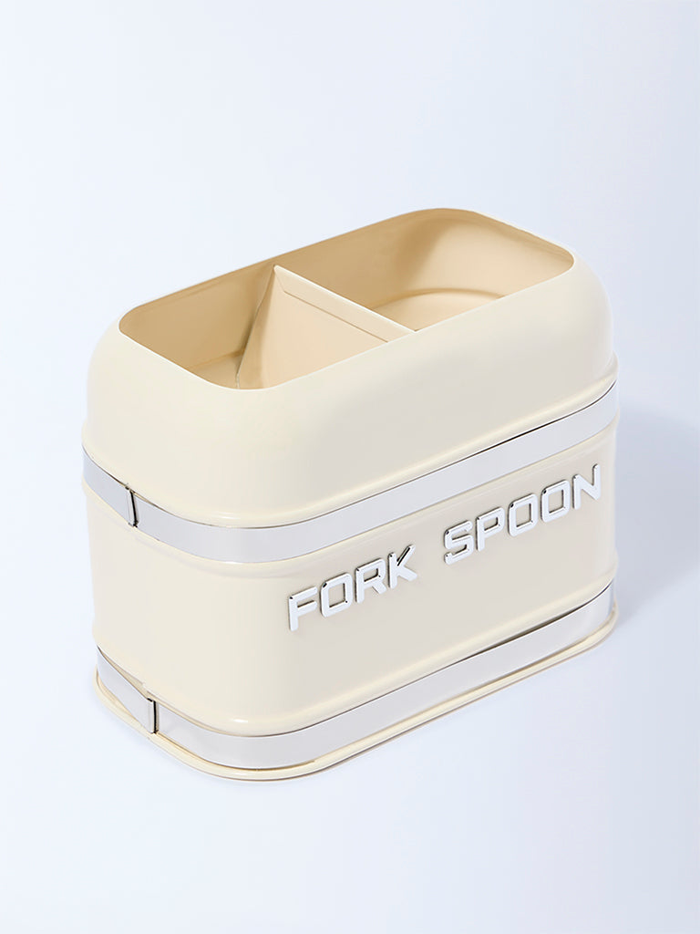 Westside Home Ivory Fork and Spoon Cutlery Holder