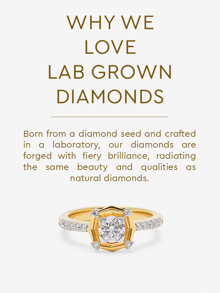 Sculpted Lab Diamond Ring