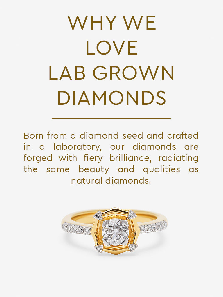 Sculpted Lab Diamond Ring