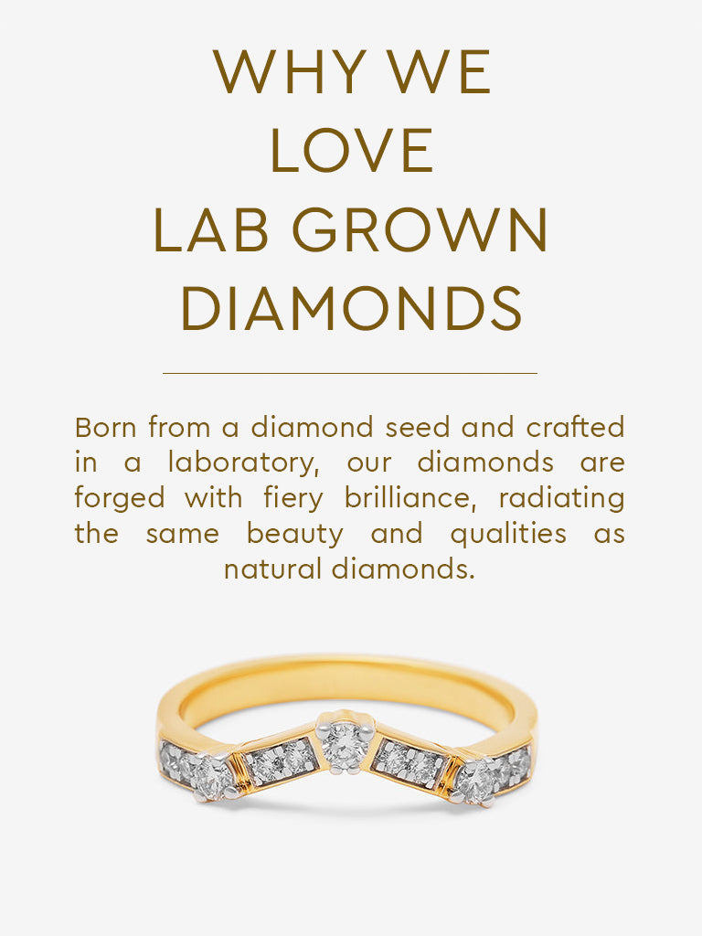 Chevron Lab Diamond Ring