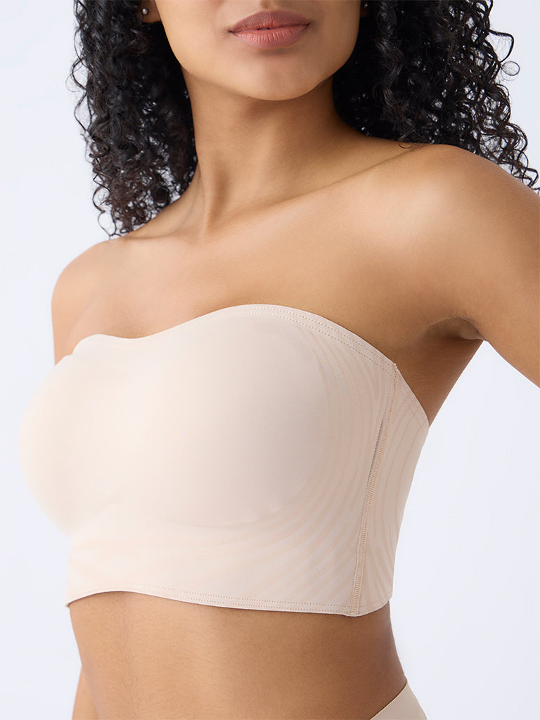 Wunderlove Light Beige Shadow Sculpt Padded Bandeau Bra