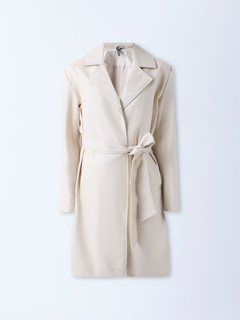 LOV Off-White Coat with Belt