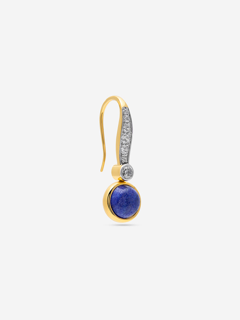 Lapis & Moonstone Mismatched Drop Earrings