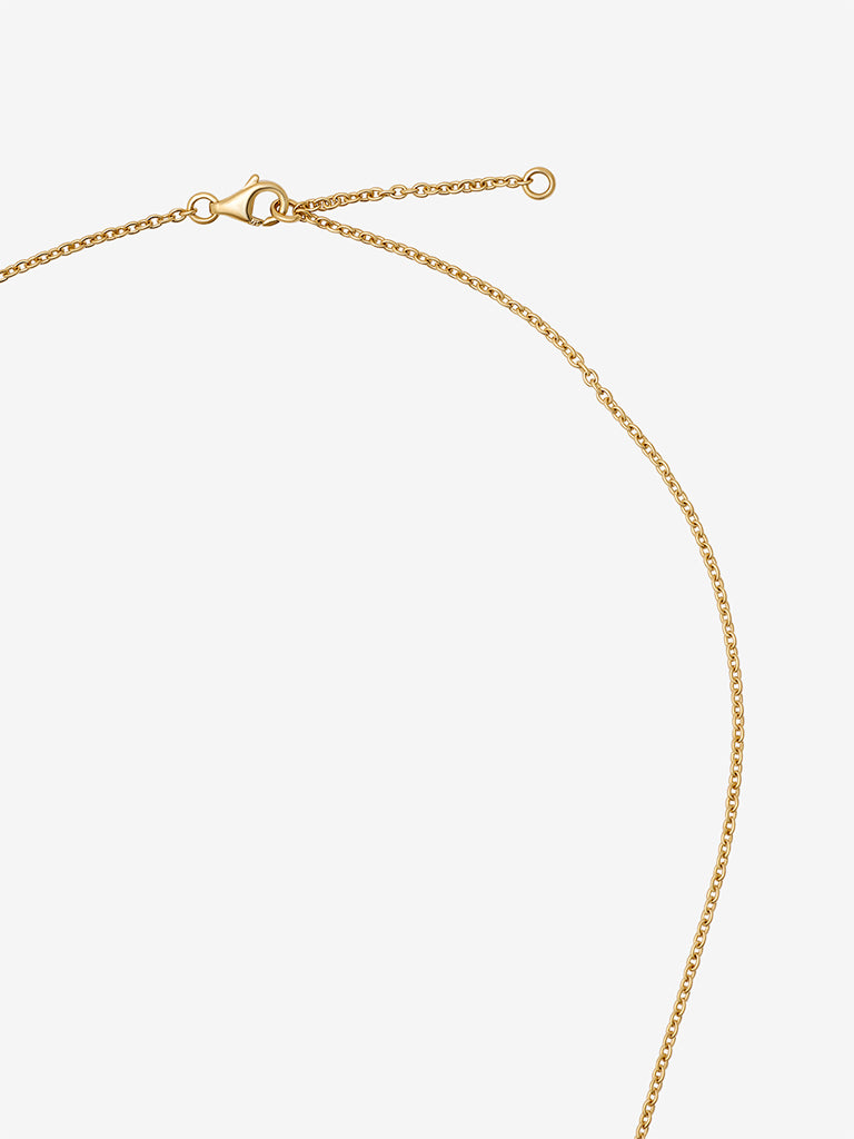 Emerald Halo Gold Plated Lab Diamond Pendant Necklace