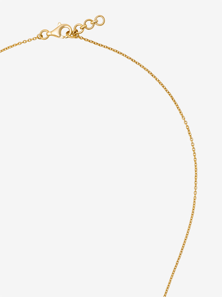 Aqua Baguette & Sunburst Diamond Pendant Necklace