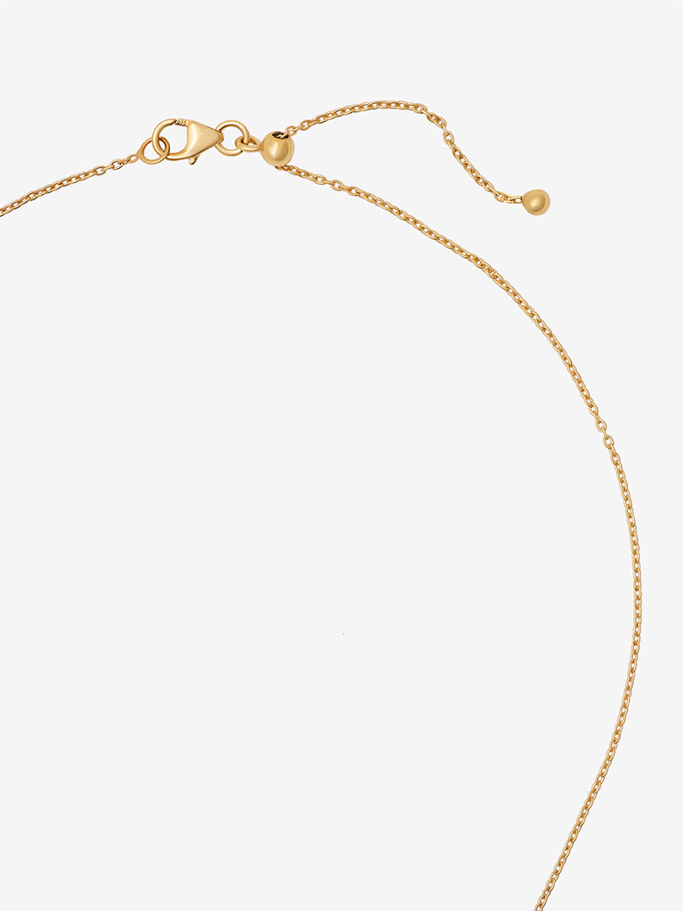 Sapphire Pear Gold Plated Lab Diamond Halo Necklace