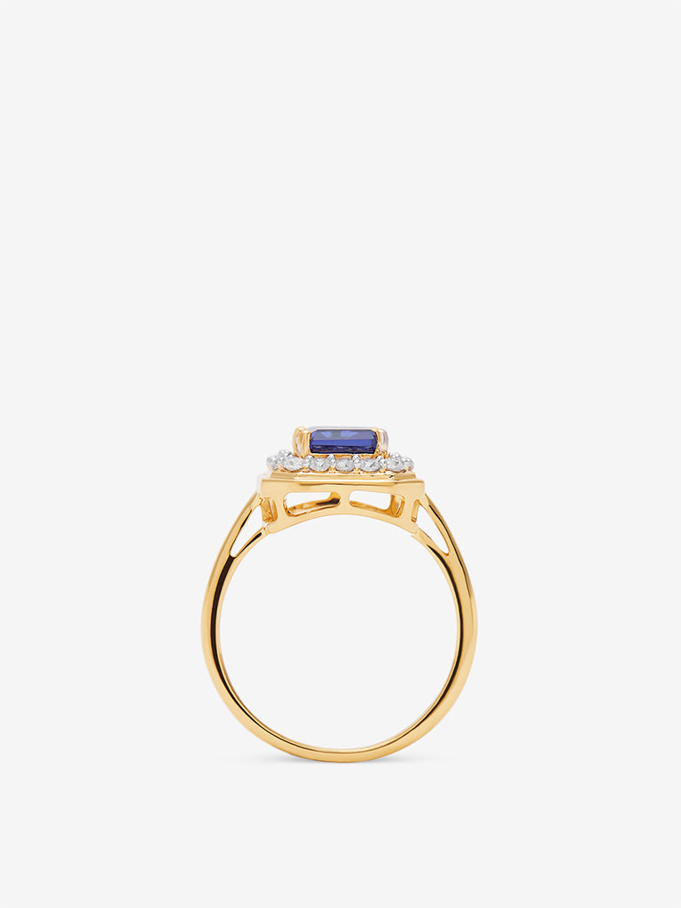 Sapphire Baguette Lab Diamond Ring