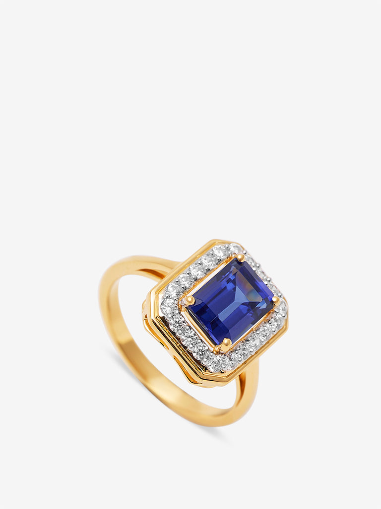 Sapphire Baguette Lab Diamond Ring