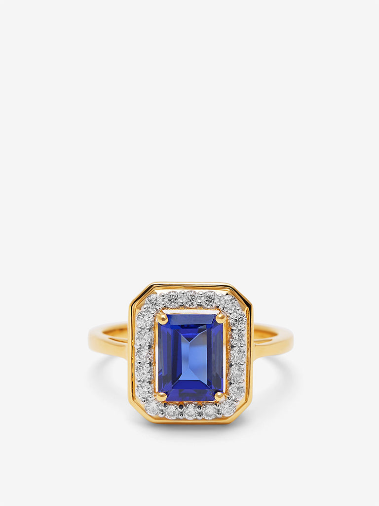 Sapphire Baguette Lab Diamond Ring