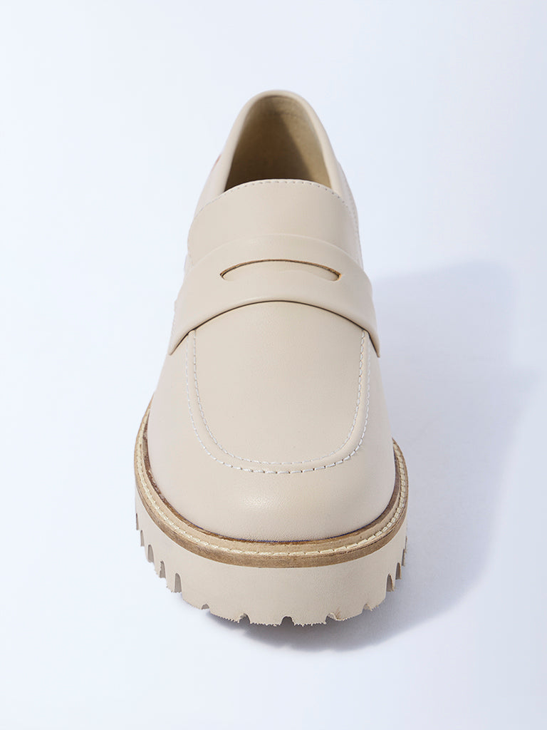 LUNA BLU Ivory Chunky Loafers