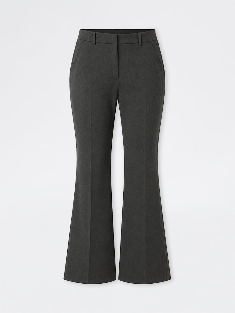 Wardrobe Dark Grey High-Rise Bootcut Trousers