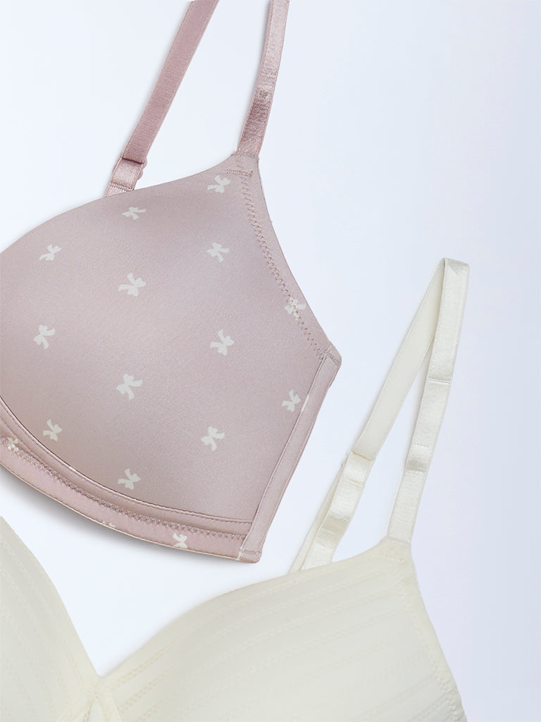 Wunderlove 2-Pack Bow-Printed Padded Bra
