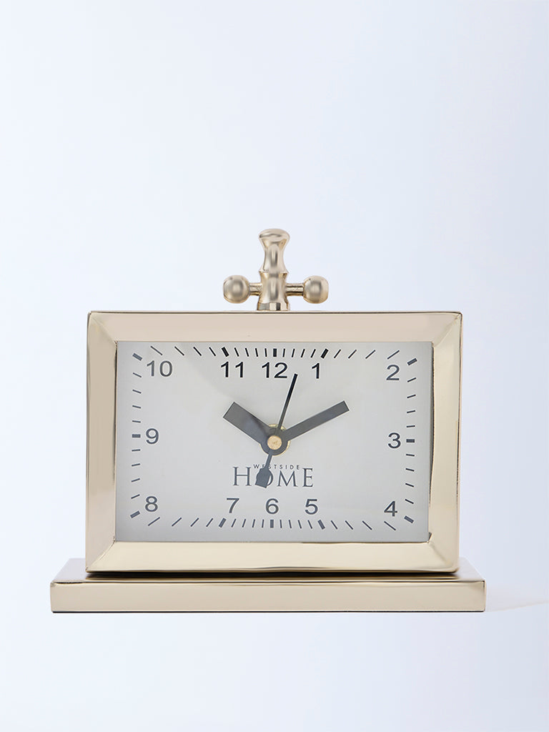 Westside Home Gold Rectangular Clock