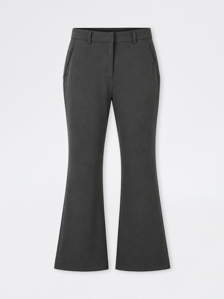 Wardrobe Dark Grey High-Rise Bootcut Trousers