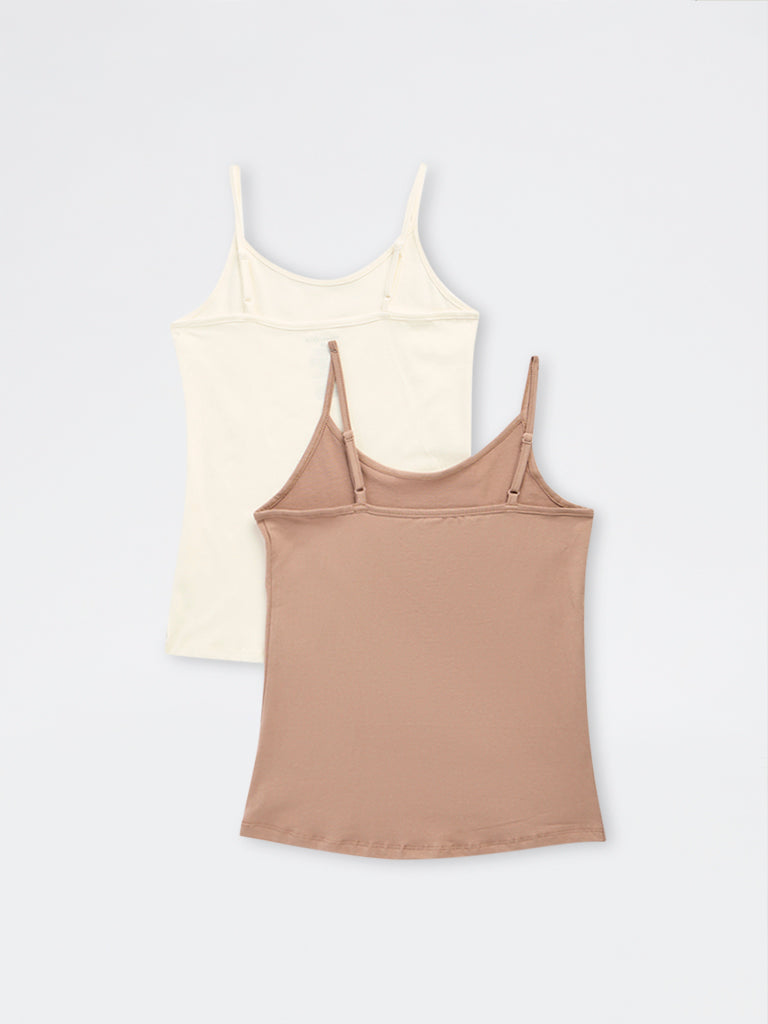 Wunderlove 2-Pack Cotton-Blend Camisoles