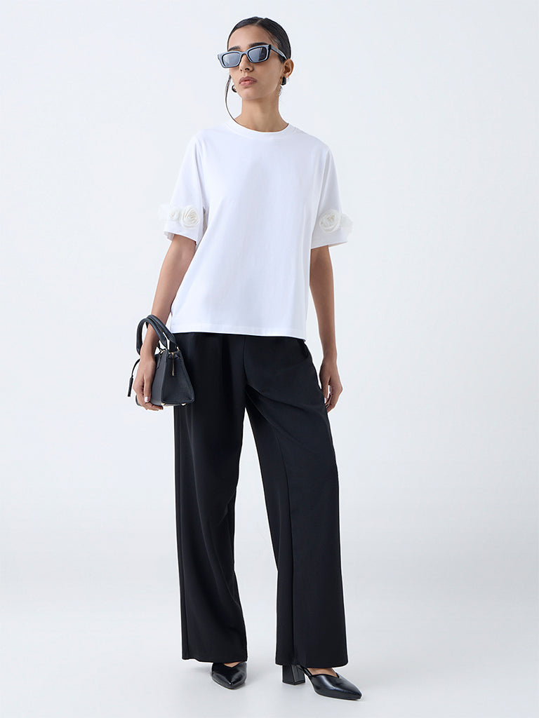 Wardrobe White Rosette T-Shirt