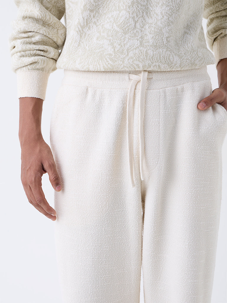 ETA Off-White Relaxed-Fit Mid-Rise Cotton-Blend Pants