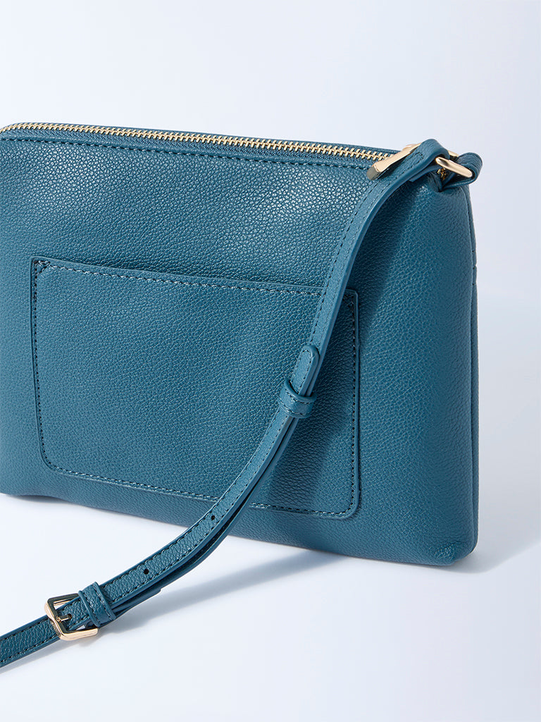 Westside Teal Pouch Sling Bag