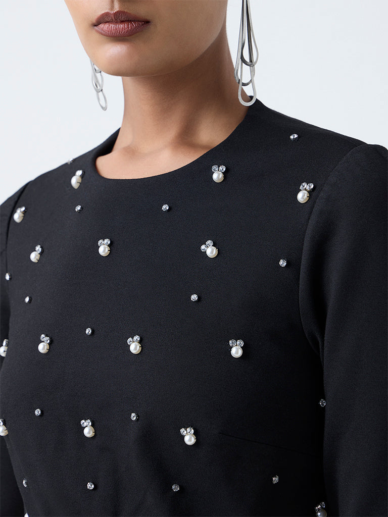 Vark Black Pearlescent Top