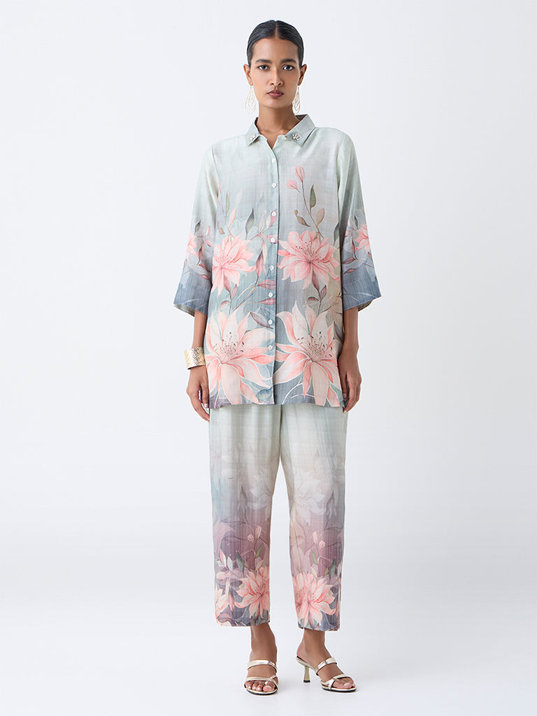 Vark Multicolour Floral Design Co-ord Set