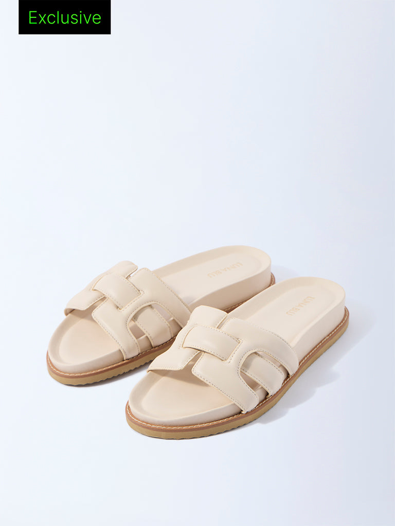 LUNA BLU Ivory Multi-Strap Comfort Sandals - Exclusive