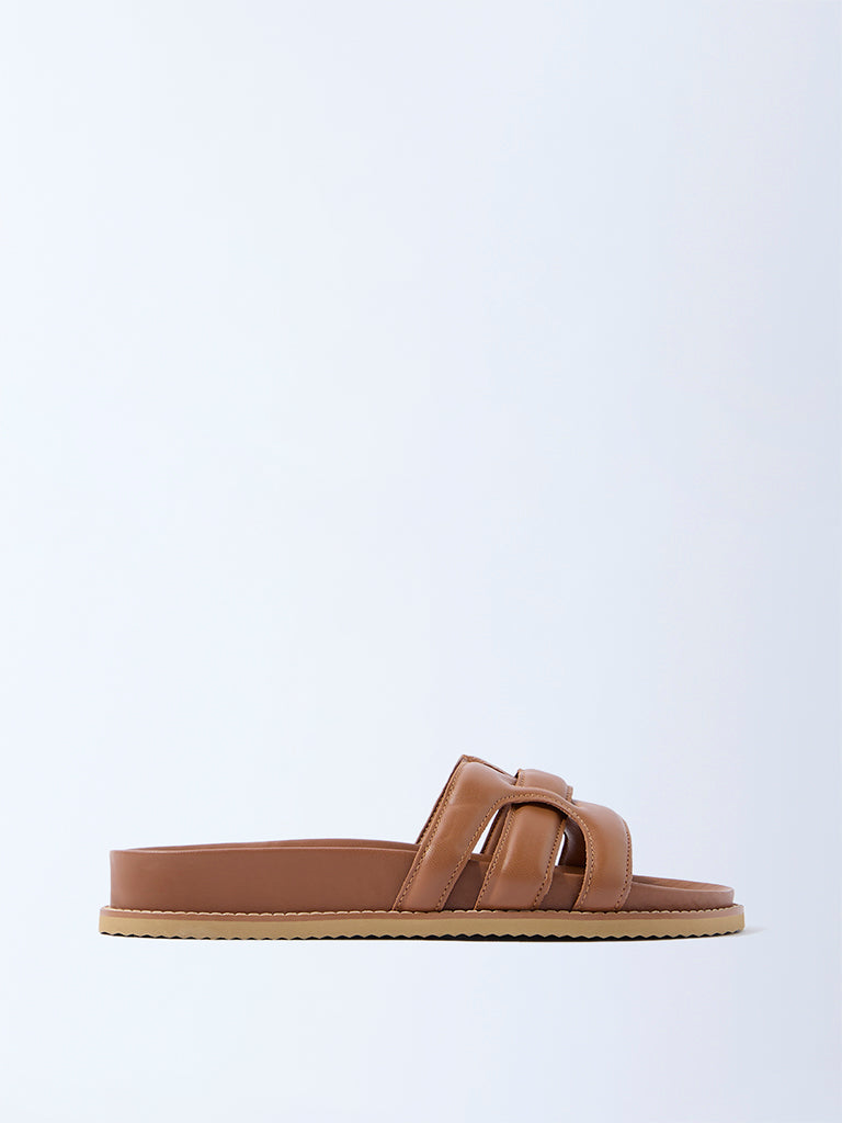 LUNA BLU Tan Multi-Strap Comfort Sandals - Exclusive