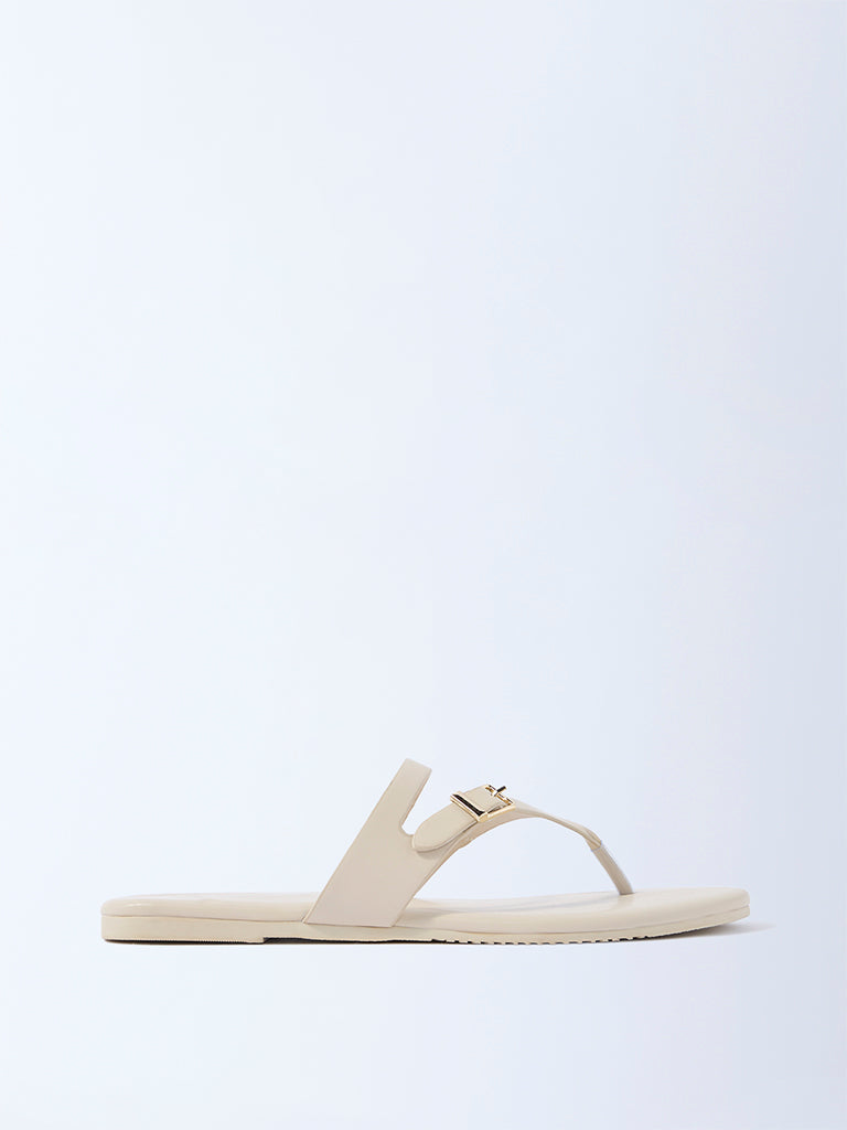 LUNA BLU Ivory Thong-Strap Sandals - Exclusive