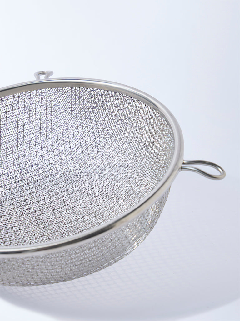 Westside Home Silver Strainer with Wooden Handle