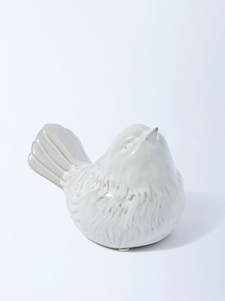 Westside Home White Ceramic Bird Decorative Object