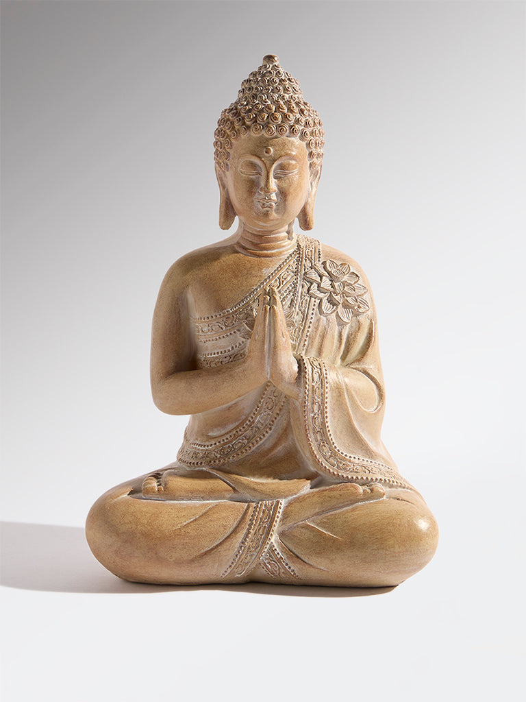 Westside Home Brown Resin Sitting Buddha Decorative Object