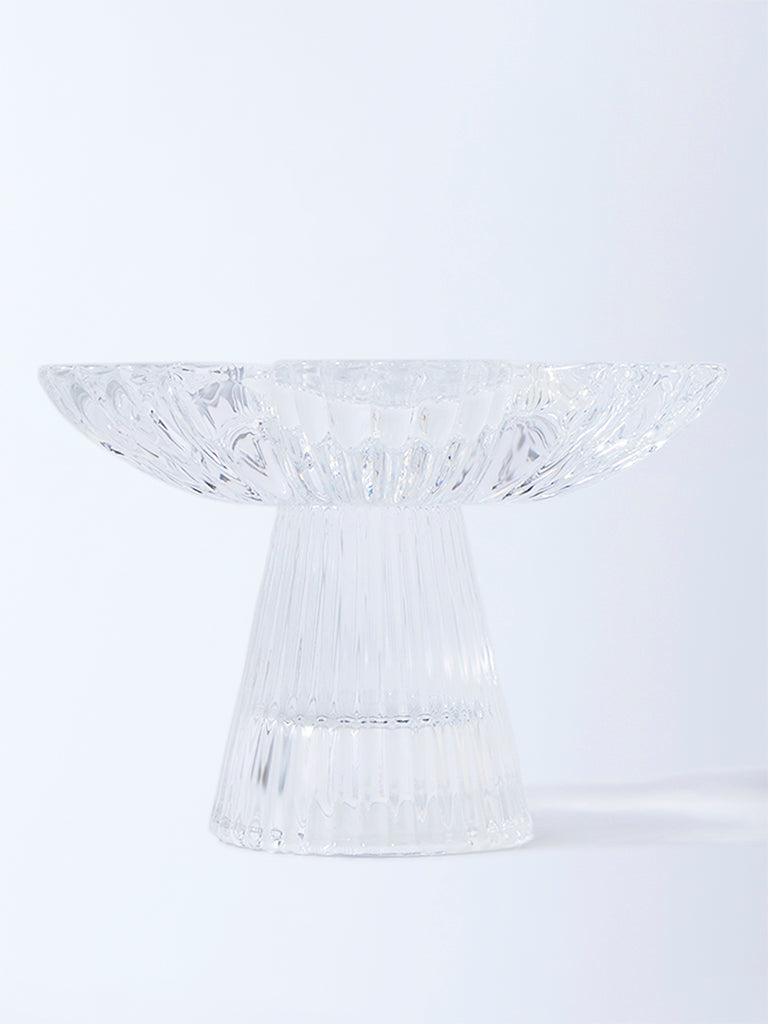 Westside Home Clear Glass Flower Votive Candle Holder