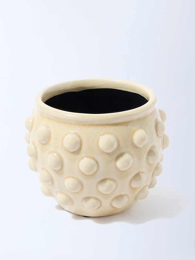 Westside Home Ivory Ceramic Bubble Pot