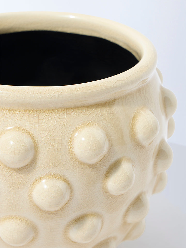 Westside Home Ivory Ceramic Bubble Pot