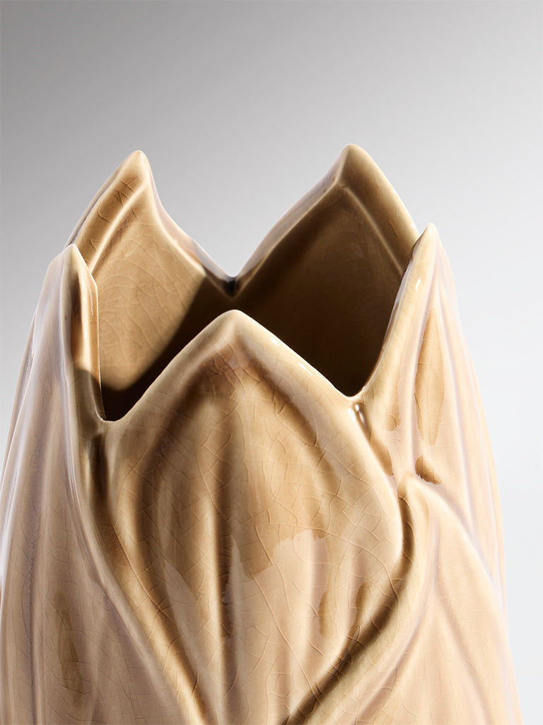 Westside Home Brown Ceramic Artichoke Planter