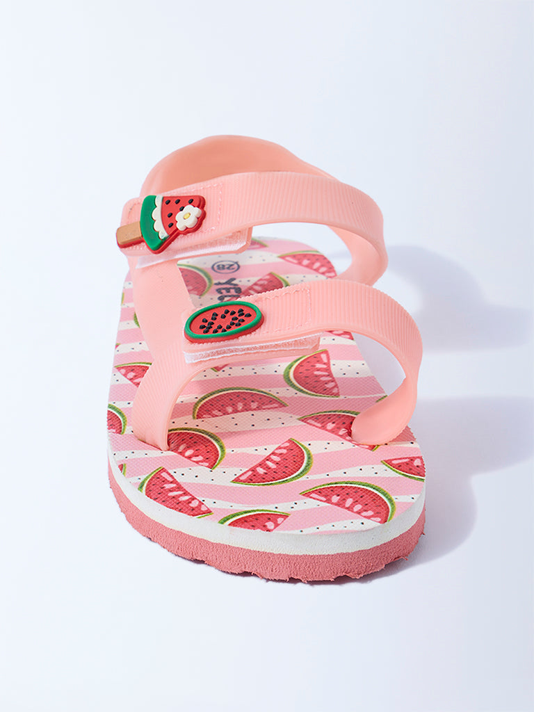 Yellow Red Melon-Design Sandals