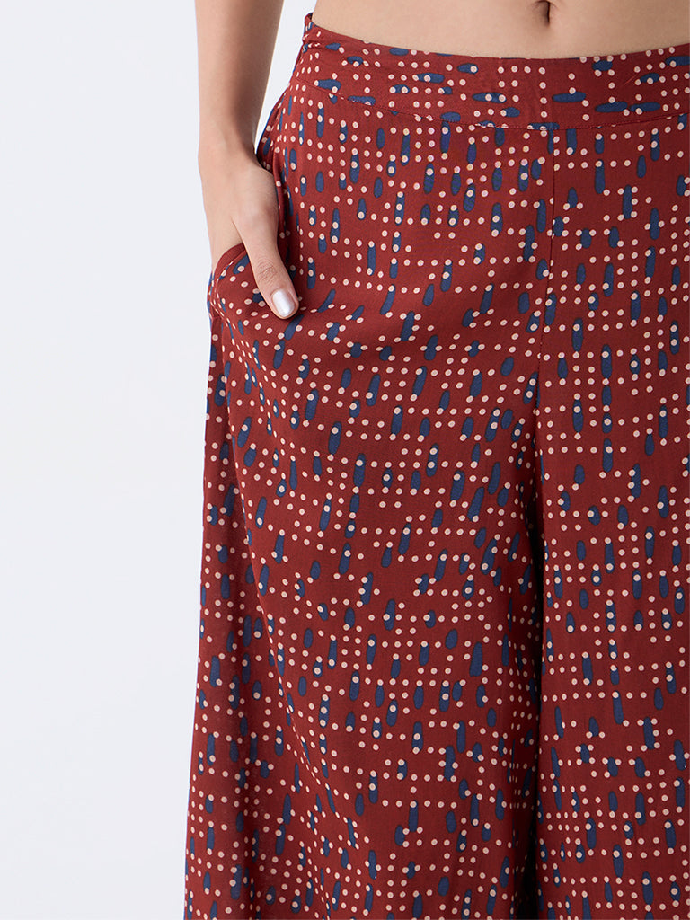 Utsa Rust Geometric Design Palazzos