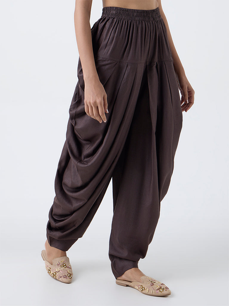 Zuba Charcoal Dhoti-Style Pants