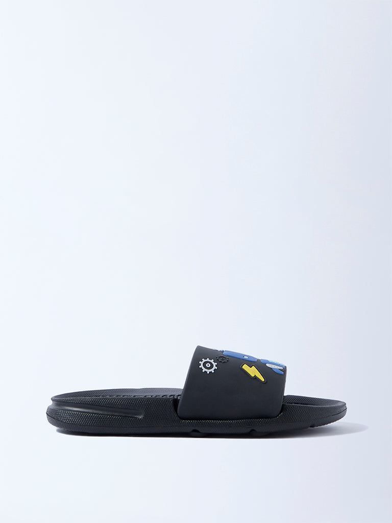 Yellow Black Robot Design Slides