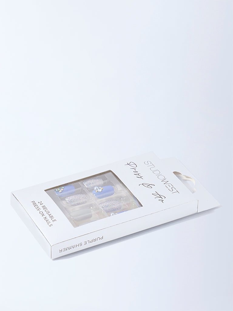 Studiowest Purple Shimmer Press-On Nail Set