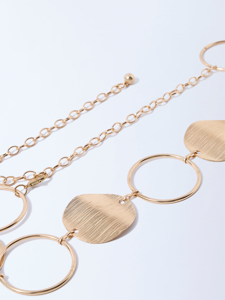 Westside Accessories Gold Circular Ring Belt