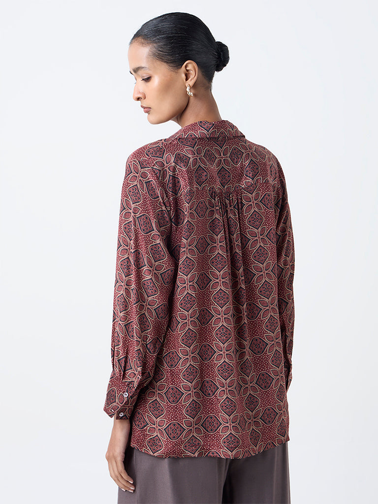 Zuba Rust Bagru Printed Tunic