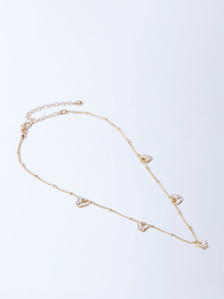 Westside Accessories Gold Butterfly Charm Necklace